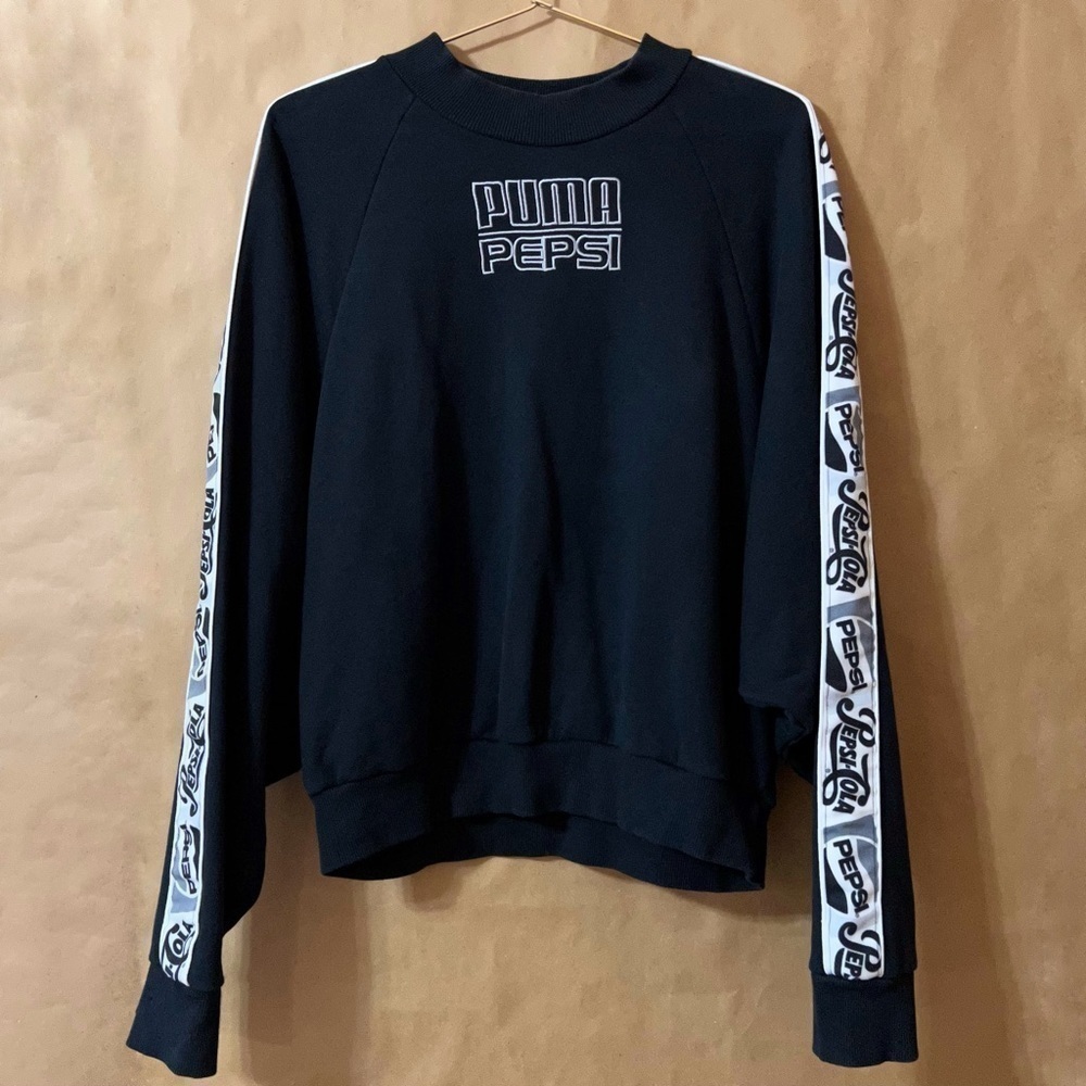 Puma x Pepsi | Embroidered Graphic Logo Tape Stripe Sweatshirt Pullover Size M